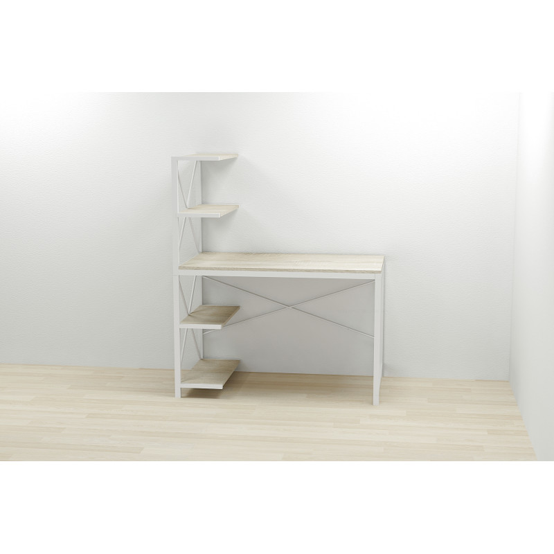 Комп'ютерний стіл Ferrum-decor Джек 75x120x60 Білий ДСП Сонома (FRD-104389)