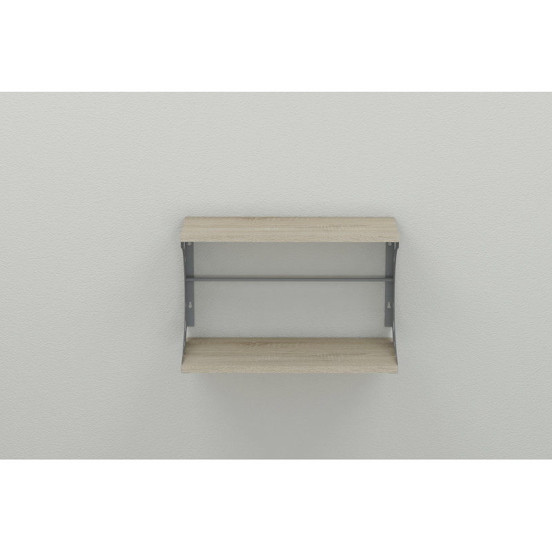 Полка настенная Ferrum-decor Букин 330x500x240 металл Серый ДСП Сонома 16 мм (FRD-102859)