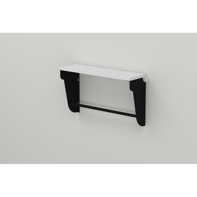 Полка настенная Ferrum-decor Свит 300x500x150 металл Черный ДСП Белое 16 мм (FRD-102779)