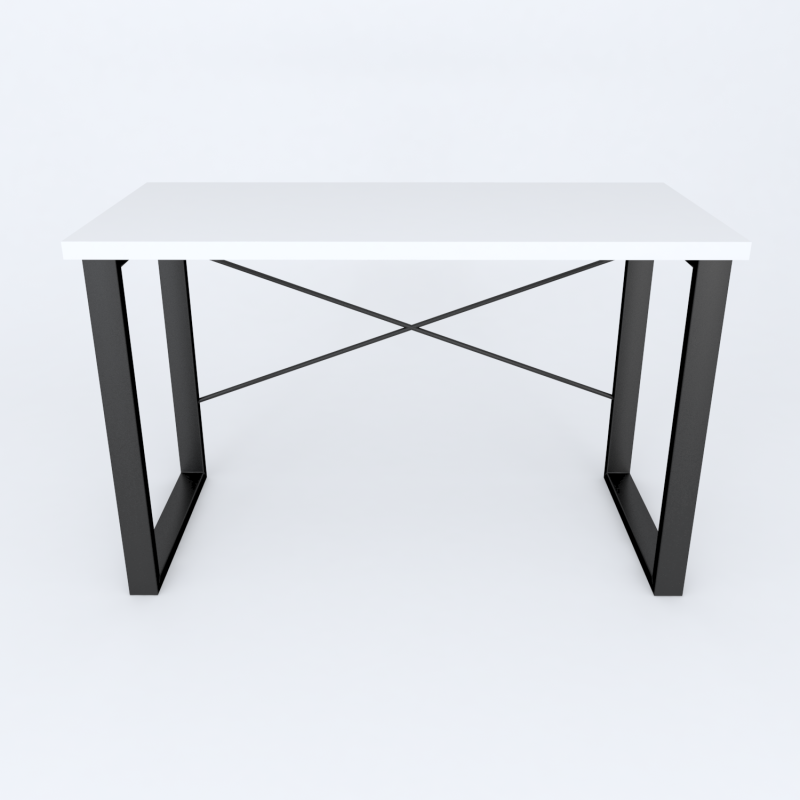 Письменный стол Ferrum-decor Драйв 750x1000x700 Черный металл ДСП Белое 32 мм (FRD-103359)