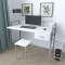 Письмовий стіл Ferrum-decor Комфорт 750x1000x600 Сірий метал ДСП Біле 32 мм (FRD-103429)
