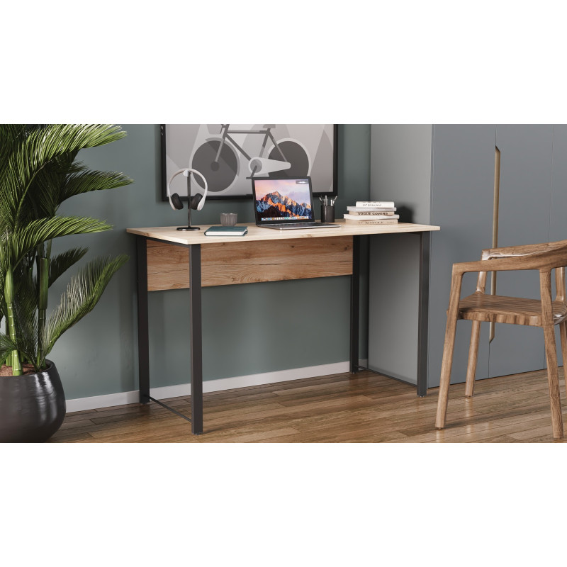 Комп'ютерний стіл Ferrum-decor Курт 75x120x60 чорний ДСП Дуб Сан-Марино 32мм (FRD-102029)