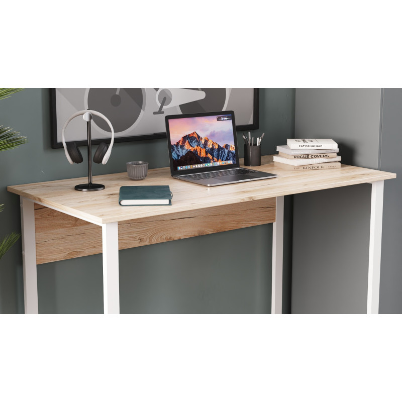 Комп'ютерний стіл Ferrum-decor Курт 75x100x70 білий ДСП Дуб Сан-Марино 16мм (FRD-102229)