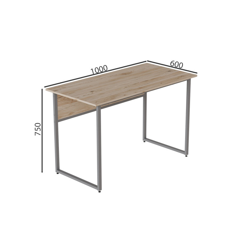 Компьютерный стол Ferrum-decor Коди 75x100x60 серый ДСП Дуб Сан-Марино 32мм (FRD-101659)