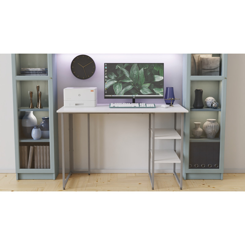 Письменный стол Ferrum-decor Кевин 75x100x70 серый ДСП Белое 16мм (FRD-101739)