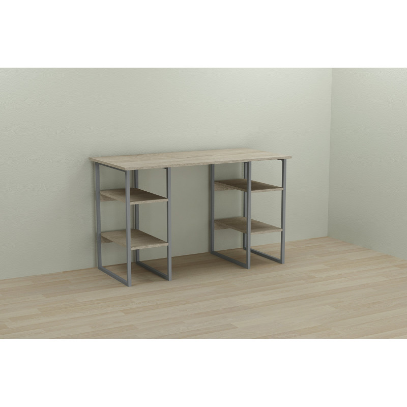 Письменный стол Ferrum-decor Карэн 75x120x70 серый ДСП Дуб Сонома 16мм (FRD-102439)