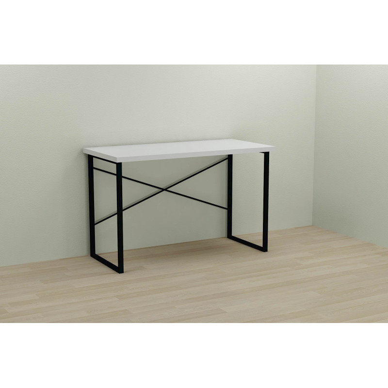 Письмовий стіл Ferrum-decor Дейв 76x100x60 чорний ДСП Біле 32мм (FRD-101969)
