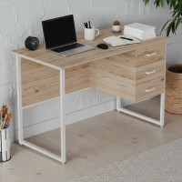 Компьютерный стол Ferrum-decor Гарри 75x140x70 белый ДСП Дуб Сан-Марино 32мм (FRD-101019)