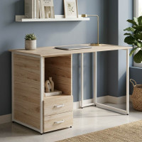 Комп'ютерний стіл Ferrum-decor Отто 75x140x70 білий ДСП Дуб Сан-Марино 32мм (FRD-101059)