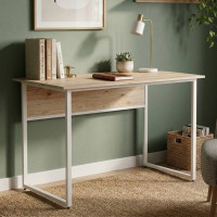 Комп'ютерний стіл Ferrum-decor Коді 75x140x70 білий ДСП Дуб Сан-Марино 32мм (FRD-101239)