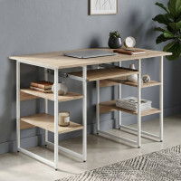 Комп'ютерний стіл Ferrum-decor Тім 75x140x60 білий ДСП Дуб Сан-Марино 32мм (FRD-101369)