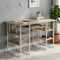Комп'ютерний стіл Ferrum-decor Тім 75x120x70 білий ДСП Дуб Сан-Марино 32мм (FRD-101379)