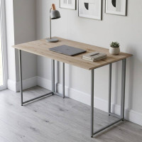 Комп'ютерний стіл Ferrum-decor Ханна 75x140x60 сірий ДСП Дуб Сан-Марино 32мм (FRD-101419)