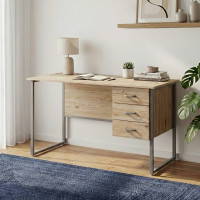 Комп'ютерний стіл Ferrum-decor Гаррі 75x140x60 сірий ДСП Дуб Сан-Марино 32мм (FRD-101469)