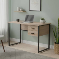 Комп'ютерний стіл Ferrum-decor Дакота 75x120x60 чорний ДСП Дуб Сан-Марино 16мм (FRD-101919)