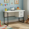 Письмовий стіл Ferrum-decor Дакота 76x140x70 чорний ДСП Біле 32мм (FRD-101959)