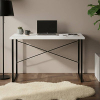 Письмовий стіл Ferrum-decor Дейв 76x100x60 чорний ДСП Біле 32мм (FRD-101969)
