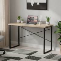 Письмовий стіл Ferrum-decor Дейв 76x140x70 чорний ДСП Дуб Сонома 32мм (FRD-102019)