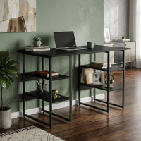 Комп'ютерний стіл Ferrum-decor Карен 75x140x60 чорний ДСП Сосна Кембра 32мм (FRD-102059)
