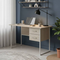 Письменный стол Ferrum-decor Дакота 75x120x60 белый ДСП Дуб Сонома 16мм (FRD-102089)