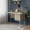 Письмовий стіл Ferrum-decor Дакота 75x120x60 білий ДСП Дуб Сонома 16мм (FRD-102089)