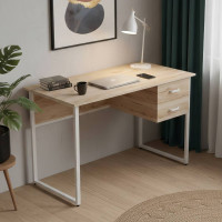 Компьютерный стол Ferrum-decor Дакота 75x120x70 белый ДСП Дуб Сан-Марино 16мм (FRD-102119)