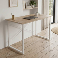 Комп'ютерний стіл Ferrum-decor Дейв 75x100x60 білий ДСП Дуб Сан-Марино 16мм (FRD-102139)