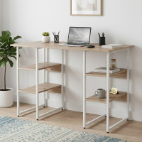 Комп'ютерний стіл Ferrum-decor Карен 75x140x60 білий ДСП Дуб Сан-Марино 16мм (FRD-102269)