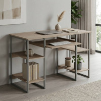Письменный стол Ferrum-decor Тим 75x140x60 серый ДСП Дуб Сонома 16мм (FRD-102469)