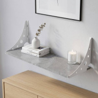 Полка настенная Ferrum-decor Ханди 2 240x700x240 металл Белый ДСП Бетон 16 мм (FRD-102609)