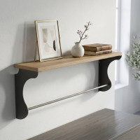 Полиця настінна Ferrum-decor Юзібі 270x600x150 метал Сірий ДСП Дуб Сан-Марино 16 мм (FRD-102689)