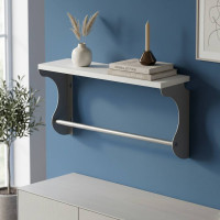 Полка настенная Ferrum-decor Юзиби 270x700x150 металл Серый ДСП Белое 16 мм (FRD-102709)