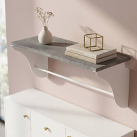Настінна полиця Ferrum-decor Комфі 260x500x240 метал Білий ДСП Бетон 16 мм (FRD-102729)
