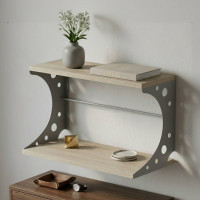 Полка настенная Ferrum-decor Букин 330x500x240 металл Серый ДСП Сонома 16 мм (FRD-102859)