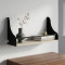 Полка настенная Ferrum-decor Изи 260x600x150 металл Черный ДСП Сонома 16 мм (FRD-102929)
