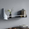 Полка настенная Ferrum-decor Изи 260x600x150 металл Белый ДСП Бетон 16 мм (FRD-102939)