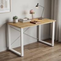 Письменный стол Ferrum-decor Драйв 750x1200x700 Белый металл ДСП Дуб Артизан 32 мм (FRD-103399)