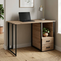Комп'ютерний стіл Ferrum-decor Отто 76x120x60 чорний ДСП Дуб Сан-Марино 32мм (FRD-103579)