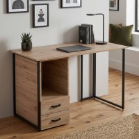 Компьютерный стол Ferrum-decor Отто 76x140x70 черный ДСП Дуб Сан-Марино 32мм (FRD-103609)
