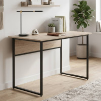 Компьютерный стол Ferrum-decor Коди 75x100x60 черный ДСП Дуб Сан-Марино 32мм (FRD-103739)