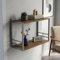 Книжкова полиця універсальна Ferrum-decor Стім 1 38x63x26 сірий ДСП Дуб Артизан 16мм (FRD-104099)