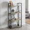 Етажерка 4/60 Ferrum-decor Серії Конект 120x60x28 чорний ДСП Дуб Сонома 16мм (FRD-104239)