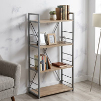Етажерка 4/60 Ferrum-decor Серії Конект 120x60x28 сірий ДСП Дуб Сан-Марино 16мм (FRD-104249)