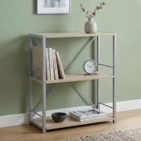 Етажерка 3/60 Ferrum-decor Серії Конект 75x60x28 сірий ДСП Дуб Сонома 16мм (FRD-104269)