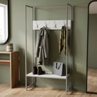 Вешалка напольная модульная Ferrum-decor Трелис 12 180x90x38 серый ДСП Белое 16мм (FRD-104319)