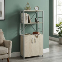 Етажерка 3/60 Ferrum-decor Серії Конект із тумбою 144x60x28 Сірий ДСП Сонома (FRD-104459)