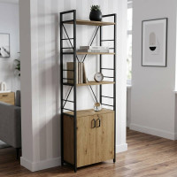 Етажерка 4/60 Ferrum-decor Серії Конект з тумбою 179x60x28 Чорний ДСП Артизан (FRD-104489)