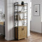 Етажерка 4/60 Ferrum-decor Серії Конект з тумбою 179x60x28 Чорний ДСП Артизан (FRD-104489)