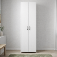 Шафа Гардероб Уні секція 6 серії Конект Ferrum-decor 220x60x50см Білий метал ДСП Білий 16 мм (FRD-104579)