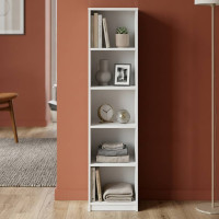 Пенал Анжело Ferrum-decor на 5 полок 1900x400x380 ДСП Белое 16 мм (FRD-104899)